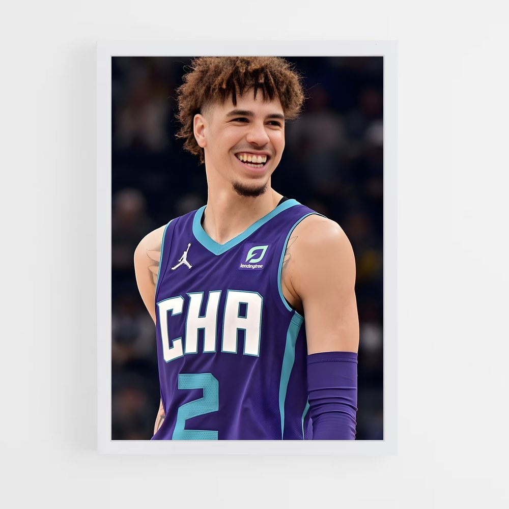 Poster Sourire de Lamelo – affiche Basketball (vue 3)